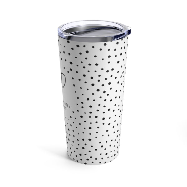 Black and White Speckled Chic Tumbler 20oz