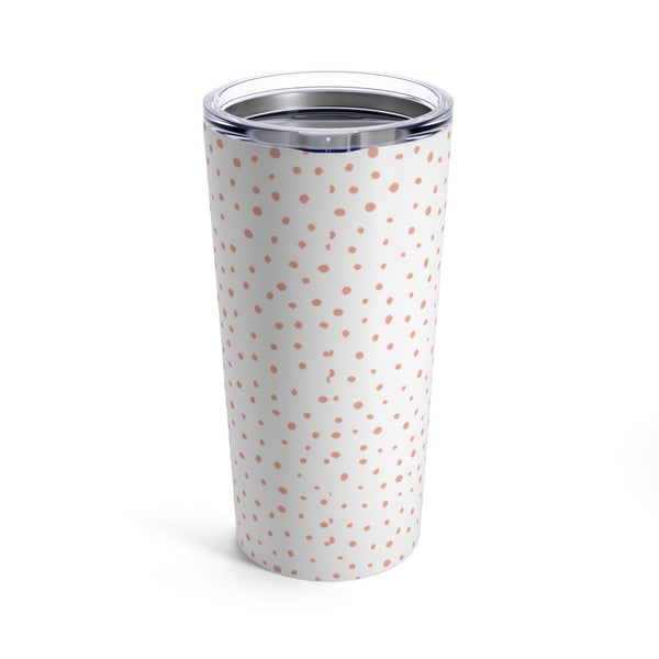 Coral & White Speckled Chic Tumbler 20oz