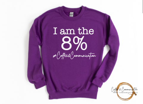 I am the 8% Plum Sweatshirt
