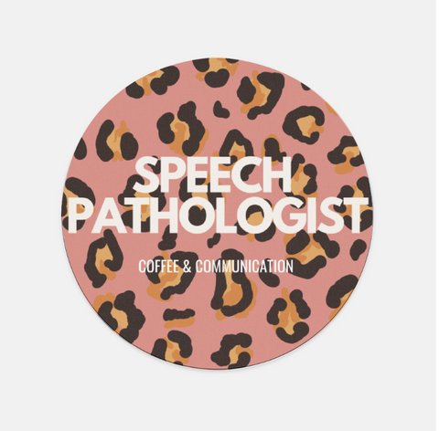 Speech Pathology  Mouse Pad: Leopard Lover