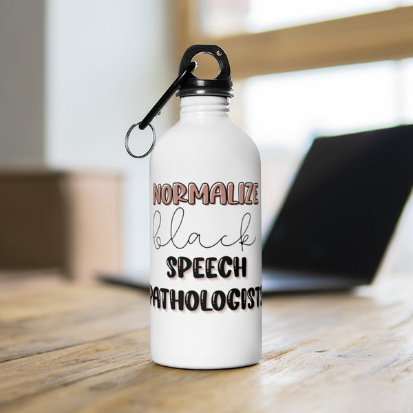 Normalize Black Speech Pathologists Water Bottle